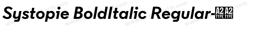 Systopie BoldItalic Regular字体转换